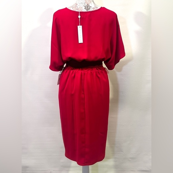 TRINA TURK Cranberry red ruched skirt dress size 8.‎ - Picture 8 of 16